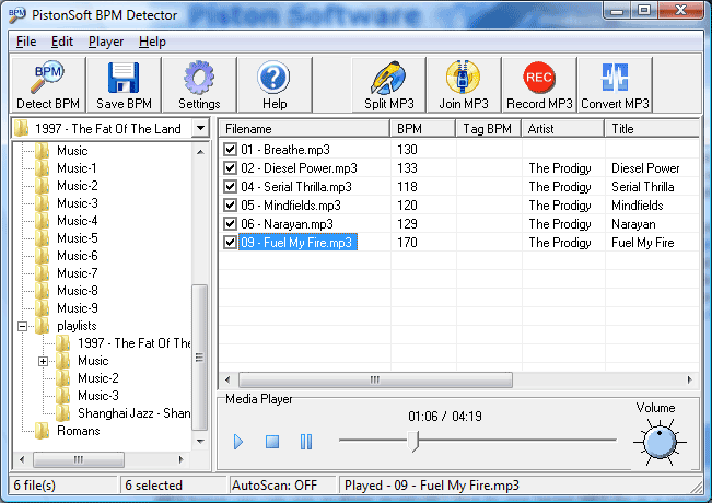 Screenshot for Pistonsoft BPM Detector 1.0